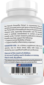 Best Naturals Boswellia Serrata Joint Health 250 mg 120 Capsules - Standardized to 65% Boswellic Acid (120 Count (Pack of 3))