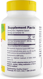 Healthy Origins EpiCor 500 mg, 60 Veggie Capsules - Featuring Clinically Studied Dried Yeast Fermentate - Supports Immune Function, Seasonal Wellness & Healthy Respiratory Health - 2 Month Supply