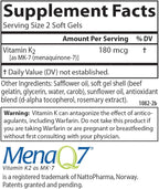 Carlson - Vitamin K2 MK-7 (Menaquinone), 180 mcg, Bone Support, Calcium Bioavailability, K2 Vitamin, Vitamin K-2, 90 Softgels
