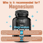 Health Dose Triple Magnesium Complex 1000 mg | L-Threonate, Bisglycinate, Citrate & Malate Blend | Support for Muscle Relaxation, Sleep & Cognitive Function | 120 Capsules | All-in-One Formula