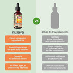 (2 Pack) Vitamin B12 and B6 Liquid Drops, B12 Sublingual Vitamin B Complex - B 12 Vitamin 5000mcg - B12 Methylcobalamin for Energy, Brain, Heart Support with 27,200 mcg, Crimson Orange, 80 Servings