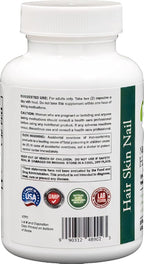 Dr's Nature & Nutrition Hair, Skin & Nail Plus Vitamin Supplement with Biotin 5000mcg, Bamboo Extract, Collagen Support - Extra Strength Beauty Supplement for Men and Women - 60 Capsules