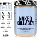 NAKED Collagen Peptides Protein Powder, 60 Servings, Pasture-Raised, Unflavored Grass-Fed Hydrolyzed Collagen Supplement, NSF Certified, Paleo Friendly, Non-GMO, Keto, Gluten Free, 20oz