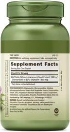 GNC Herbal Plus Milk Thistle 1300mg Supplement, Extra Strength, Vegetarian, Supports Healthy Liver Function, 120 Servings