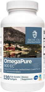 XYMOGEN OmegaPure 900 EC - Cardiovascular & Brain Support - IFOS Five-Star Certified Fish Oil - DHA EPA Omega-3 Supplement - Triglyceride Form - 120 Softgels
