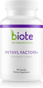 Biote Nutraceuticals - Methyl Factors+ - Circulation + Mood (90 Capsules)