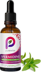 Spermidine Liquid Drops — Cellular Renewal & Healthy Aging Support, High-Potency 40 mg, Organic Peppermint Flavor, Bioavailable Polyamine Supplement — 2 fl oz