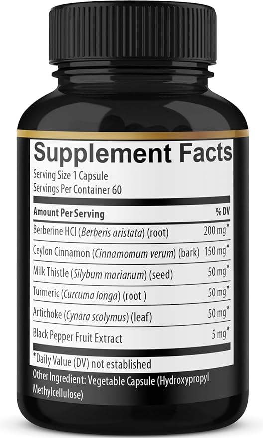 (2 Packs) Berberine Supplement Plus Ceylon Cinnamon, Turmeric - 120 Capsules - Supports Immune Function - Berberine HCl Supplement Pills - 4 Months Supply