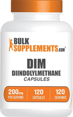 BulkSupplements.com DIM Capsules - Diindolylmethane Capsules for Men & Women, DIM 200mg, Gluten Free, 1 Capsule per Serving, 120 Count (Pack of 1)