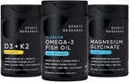 Sports Research® Multivitamin Pack - Alaskan Omega-3 Fish Oil 1250mg, Vitamin D3 5000iu + K2 100mcg, and Chelated Magnesium Glycinate 160mg - Vegan Certified · Non-GMO · Gluten & Soy Free