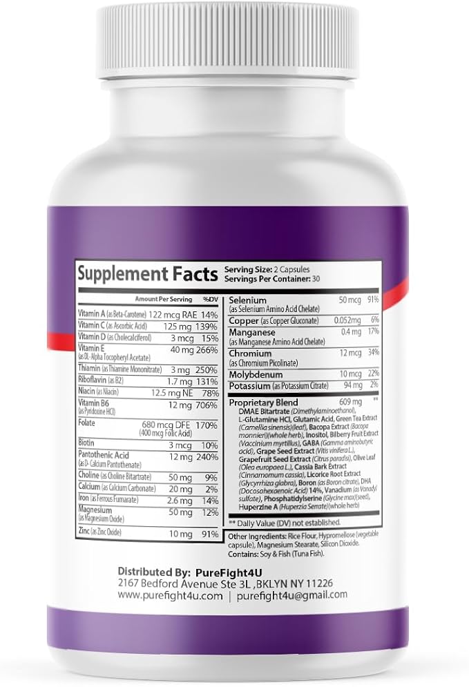 Synaptic XR Core Focus Advanced Cognitive Support, Dietary Supplement, Boost Cognitive Performance | 60 Capsules
