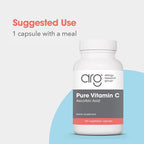 Allergy Research Group ARG Pure Vitamin C - 2 g Ascorbic Acid - Antioxidant & Immune System Support - Unbuffered Supplement - Hypoallergenic - 50 Servings - 100 Capsules