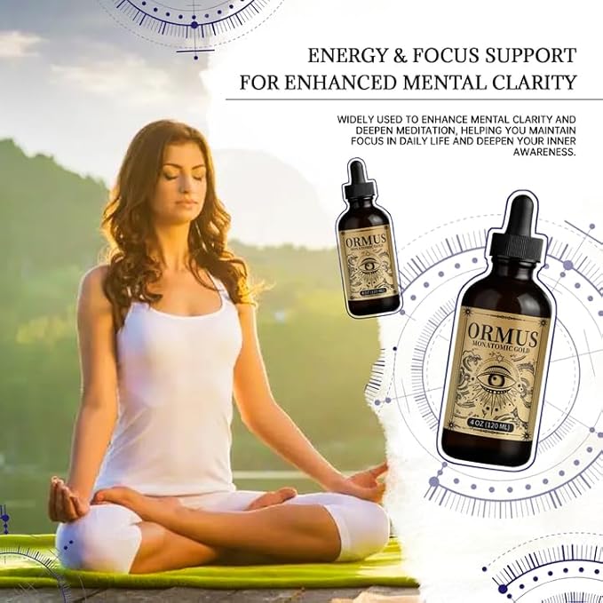 ORMUS Gold Oil PINEAL Gland - Liquid Gold Organic, Enhance Cellular Health, Increased Energy & Vital Force, Cleanse Your pineal Gland | 4oz