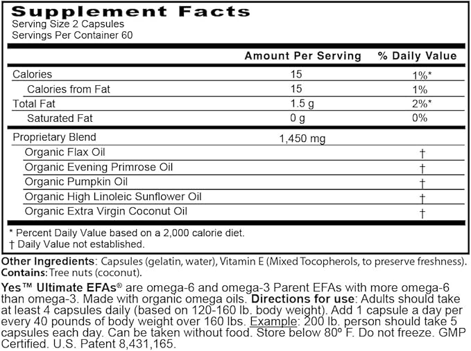 Plant Based Omega 3 & 6 – Vegan Fish Oil Alternative with DHA, EPA & SDA – Burpless Softgels for Heart, Skin, Eye & Immune Support – 120 Softgels – YES