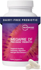 Microbiome Labs MegaPre DF - Dairy-Free Prebiotic Fiber Supplement - Gut Health Prebiotics for Women, Men & Kids 3+ - Support Microbial Diversity (180 Capsules)