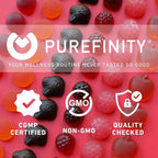 PUREFINITY Tart Cherry Gummies – Uric Acid Flush for Joint Relief & Recovery, Raw Juice Extract Antioxidant – Non-GMO, Gluten Free, Vegan, 60 Count