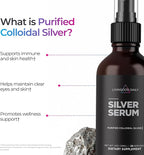 Livingood Daily Colloidal Silver Liquid Spray, Purified Silver with Deionized Water for Daily Wellness Support, Oral Hygiene, Skin Care, Throat & Sinus Health, Vegan, Gluten Free, Non GMO, 4 Oz Bottle
