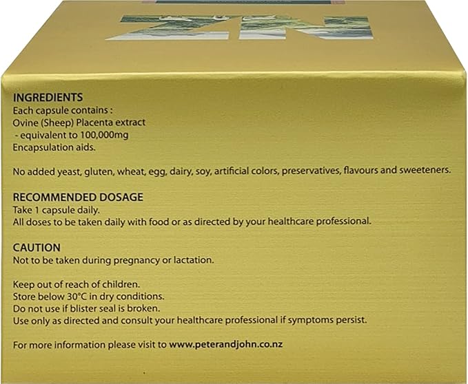HEALTHFARM Peter John Ovine Placenta 100000 100 Capsules (1)