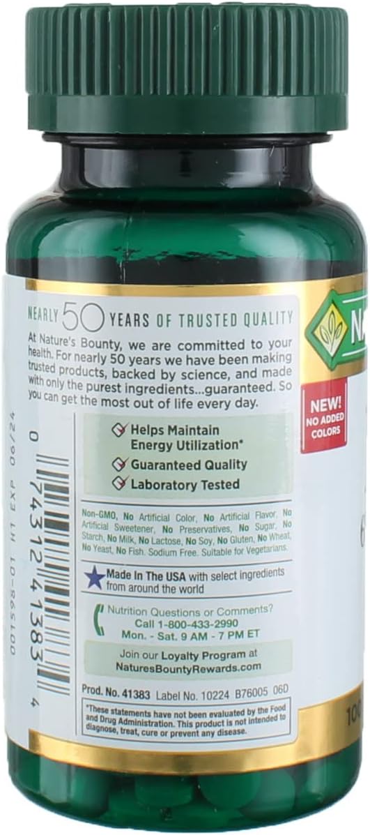 Nature's Bounty Iron 65 mg Tablets 100 Tablets (Pack of 6)