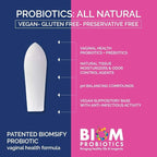 Biom Vaginal Probiotic Suppository: Natural Vaginal pH and Odor Control Regimen; Balance and Nourishes Vaginal Microbiome; No Parabens, Fragrance-Free (30)