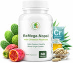 BMega Nopal with Chromium Picolinate - Supports Metabolism & Nutrient Balance - Natural Plant-Based Supplement Helps Support Healthy Blood Sugar Levels & Wellness - 60 Capsules
