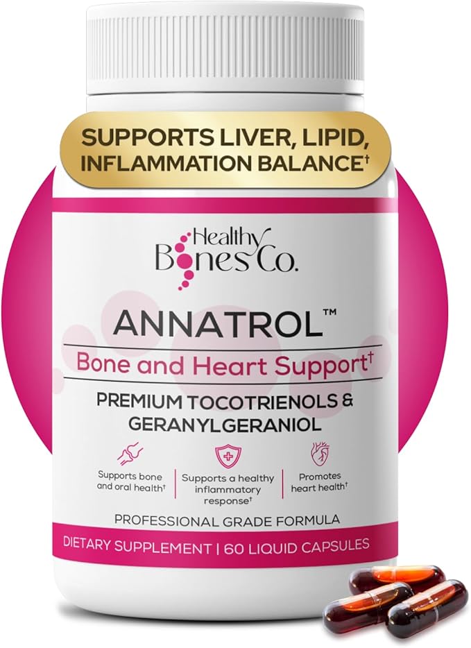 Annatrol Bone & Heart Wellness | Premium Annatto Tocotrienols & Geranylgeraniol (GG) Vitamin E Complex | Advanced Nutritional Formula for Daily Wellness
