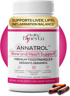Annatrol Bone & Heart Wellness | Premium Annatto Tocotrienols & Geranylgeraniol (GG) Vitamin E Complex | Advanced Nutritional Formula for Daily Wellness