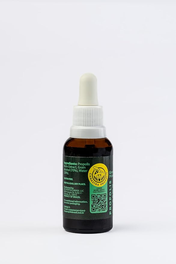 Brazilian Green Canastra Propolis Extract, Herbal Supplement, 20% Pure Propolis, Rich in Artepillin-C, Immune Support, 30ml/1 Fl Oz, Liquid Drops