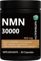 Premium 99.99% Pure NMN 30000 | 500mg per Capsule | Supports NAD⁺ Production & Cellular Energy | Anti-Aging Formula | 60 Veggie Capsules