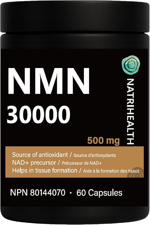 Premium 99.99% Pure NMN 30000 | 500mg per Capsule | Supports NAD⁺ Production & Cellular Energy | Anti-Aging Formula | 60 Veggie Capsules