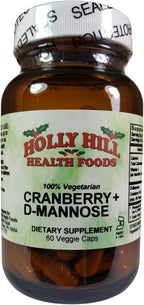 Holly Hill Health Foods Cranberry + D-Mannose, 60 Vegetable Capsules
