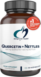 Designs for Health Quercetin + Nettle Supplement - Nettle Leaf + Quercetin Supplements with Flavonoids - Powerful Antioxidants for Immune Support (90 Vegan Capsules)