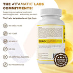 Vitamatic Triple Strength Omega 3 Fish Oil 3600mg Per Serving, 2160mg Omega 3 Fatty Acids, 1296mg EPA + 864mg DHA, Burpless Lemon Flavor, 180 Softgels