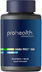 ProHealth NMN Pro 300 (30 Capsules) Clinically Studied Uthever® NMN. NAD+ Precursor for Cellular Energy, Mitochondrial Support & Healthy Aging. USA Manufactured, Triple Lab-Tested