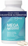 Microbiome Labs Mega IgG2000 Capsules - Dairy Free Bovine Colostrum Supplement Alternative - Immunoglobulin Supplement from Bovine Serum to Support Digestive Health (120 Capsules)