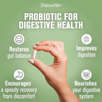 NaturalSlim Good Flora, Probiotics for Women & Men - Gut Health Supplements with 7 Powerful Strains for De-Bloating & Vitality - Probiotics for Digestive Health, 60 Vegetarian Capsules, 2 Pack