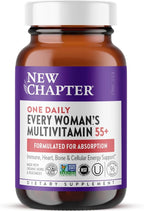 New Chapter Women’s Multivitamin 55+, Astaxanthin, B6, B12, D3, Vitamin C & Zinc, Immune, Heart, Cellular Energy, and Bone Support, Gentle on The Stomach, One Daily, Non-GMO, Gluten-Free, 96 Tablets