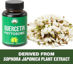 Peak Performance Ultra Pure Quercetin Phytosome Vegan Capsules - Rich Sophora Japonica Extract for Max Absorption Now. Quercetin 250mg Supplement Capsules. Made in USA