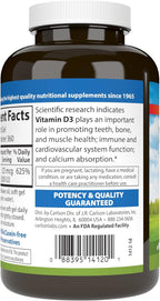 Carlson Vitamin D3 5,000 IU, Bone Health, 360 Soft Gels