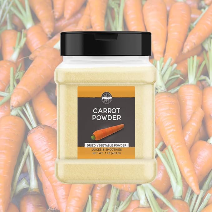Birch & Meadow Carrot Powder, 1 lb, Smoothies & Juices, Vegetable Powder, Beta Carotene