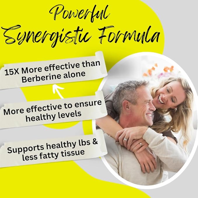 Berberine Supplement Synergistically Enhanced Potency, Ceylon Cinnamon for Enhanced Absorption & Synergistic Effects for Healthy Levels
