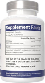 Diosmin Hesperidin 1200 mg Complex, 180 Capsules, Citrus Bioflavonoids Rich Fruit Extract, 100% Vegetarian, Non-GMO & Gluten Free Diosmin Supplement with Max Strength - 2 Packs