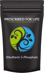 Prescribed For Life Riboflavin 5 Phosphate Powder, Vegan Vitamin B2 Supplement Powder, Gluten Free, Non GMO, Soy Free, Kosher, Natural Vitamins for Hair, Skin and Nails (10kg / 22lb)