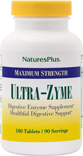 NaturesPlus Ultra-Zyme - 180 Tablets - Maximum Strength Digestive Enzyme Supplement - 90 Servings