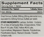 Feosol Original Iron Supplement Tablets, Non-heme, 65mg Iron per Pill, 1 Per Day, 120ct, 4 Month Supply, for Energy and Immune System Support, Made in USA