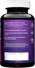 MRM Nutrition Vitamin B-12 with Folic Acid | 2000mcg Methylcobalamin | Sublingual Tablets for Energy, Metabolism & Nervous System Support | Vegan Friendly | High Absorption | 60 Tablets