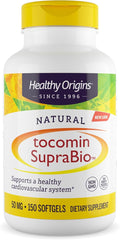 Healthy Origins Tocomin SupraBio Tocotrienols 50 mg (Non-GMO, Full Spectrum, Gluten Free, Cardiovascular Support, Skin Support), 150 Softgels