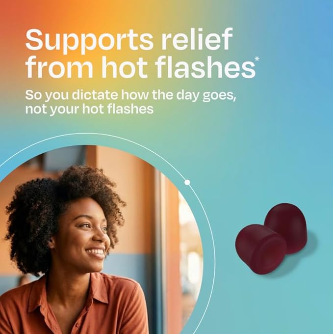 Amberen Keep Cool Menopause Supplement for Women, Feminine Care, with Pycnogenol® to Help Relieve Hot Flashes, Night Sweats and Support Positive Mood, Soy & Hormone Free, 60 Gummies, 30 Day Supply