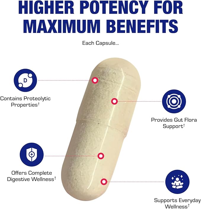 Digestive Enzymes with Probiotics and Prebiotics - Men & Womens Pre and Probiotic Supplement with 10 Diverse Strains & Broad Spectrum Enzymes for Digestion Bloating & Constipation Relief - 30 Servings