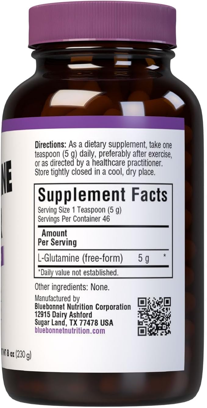 Bluebonnet Nutrition L-glutamine Powder, 8 Ounce